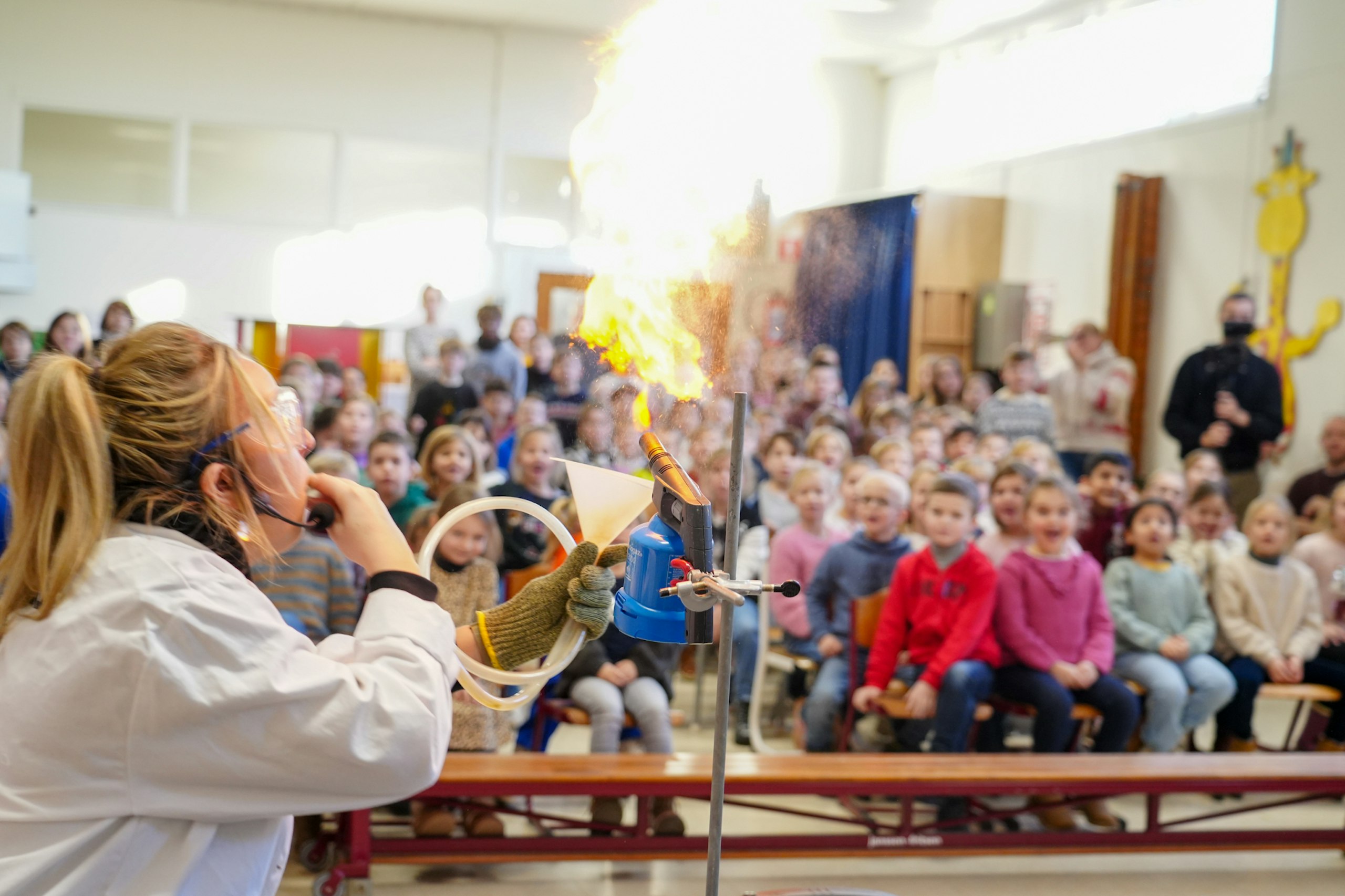 Science Jukebox trechter vuur