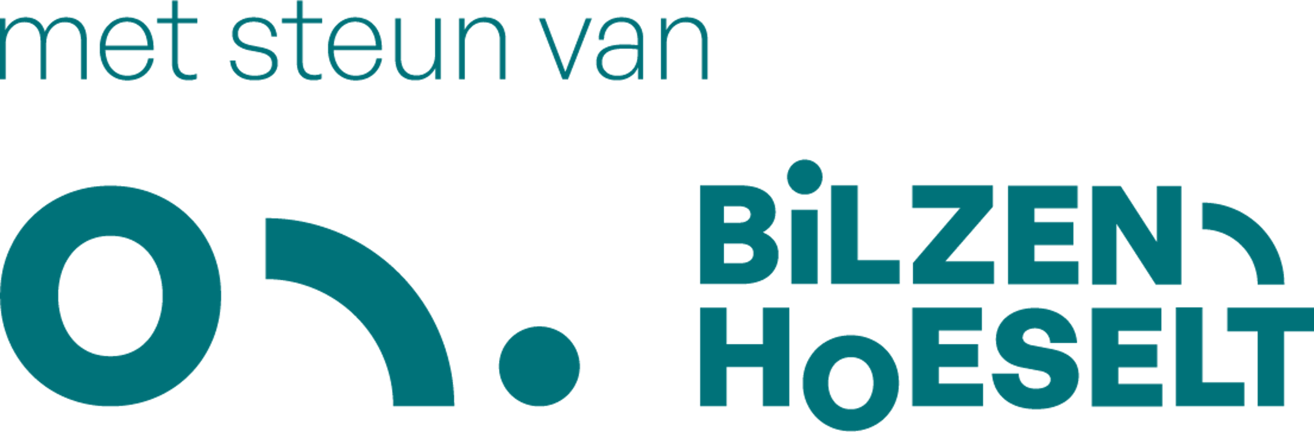 Bilzen Hoeselt sponsorlogo steun van CMYK blauw