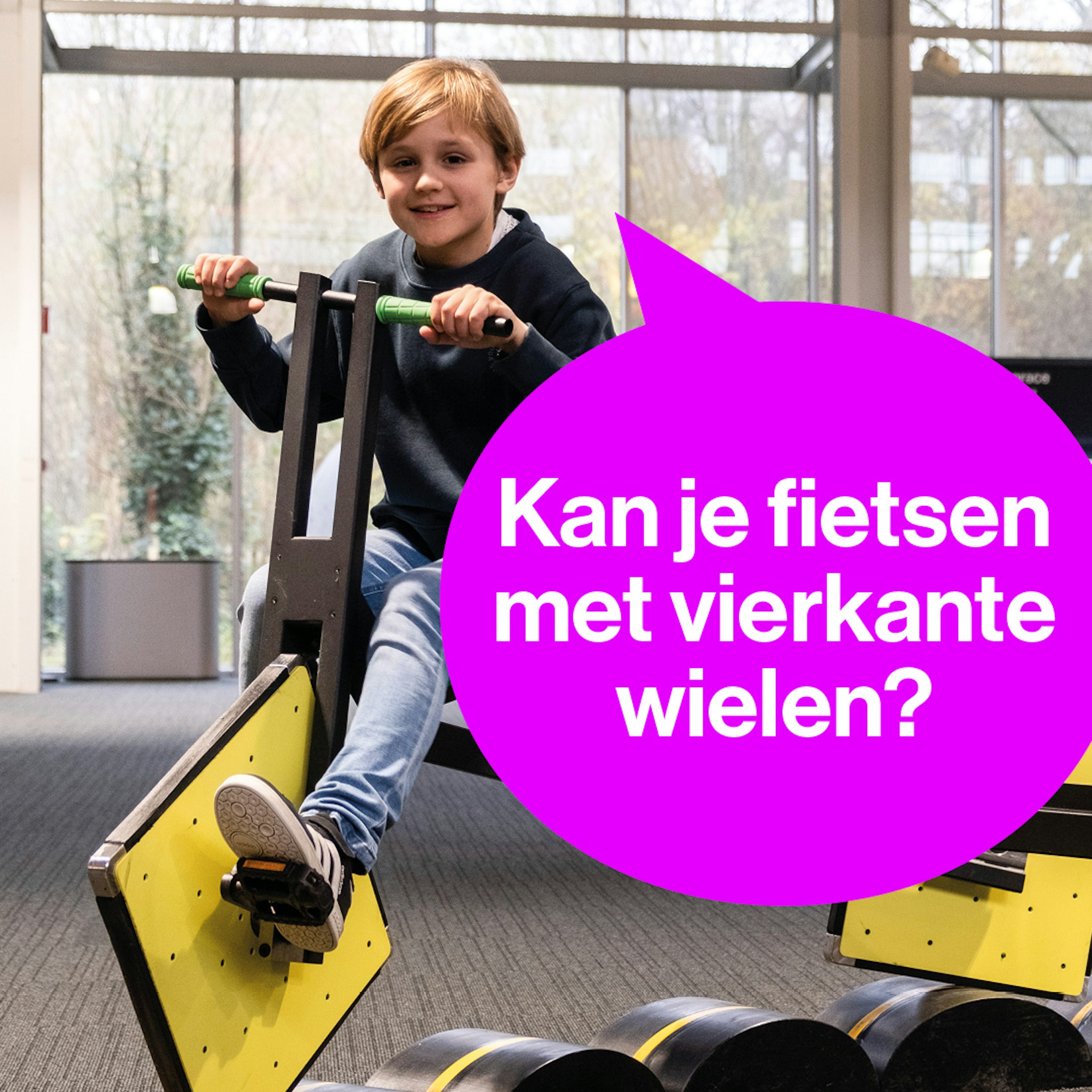 Kan je fietsen met vierkante wielen