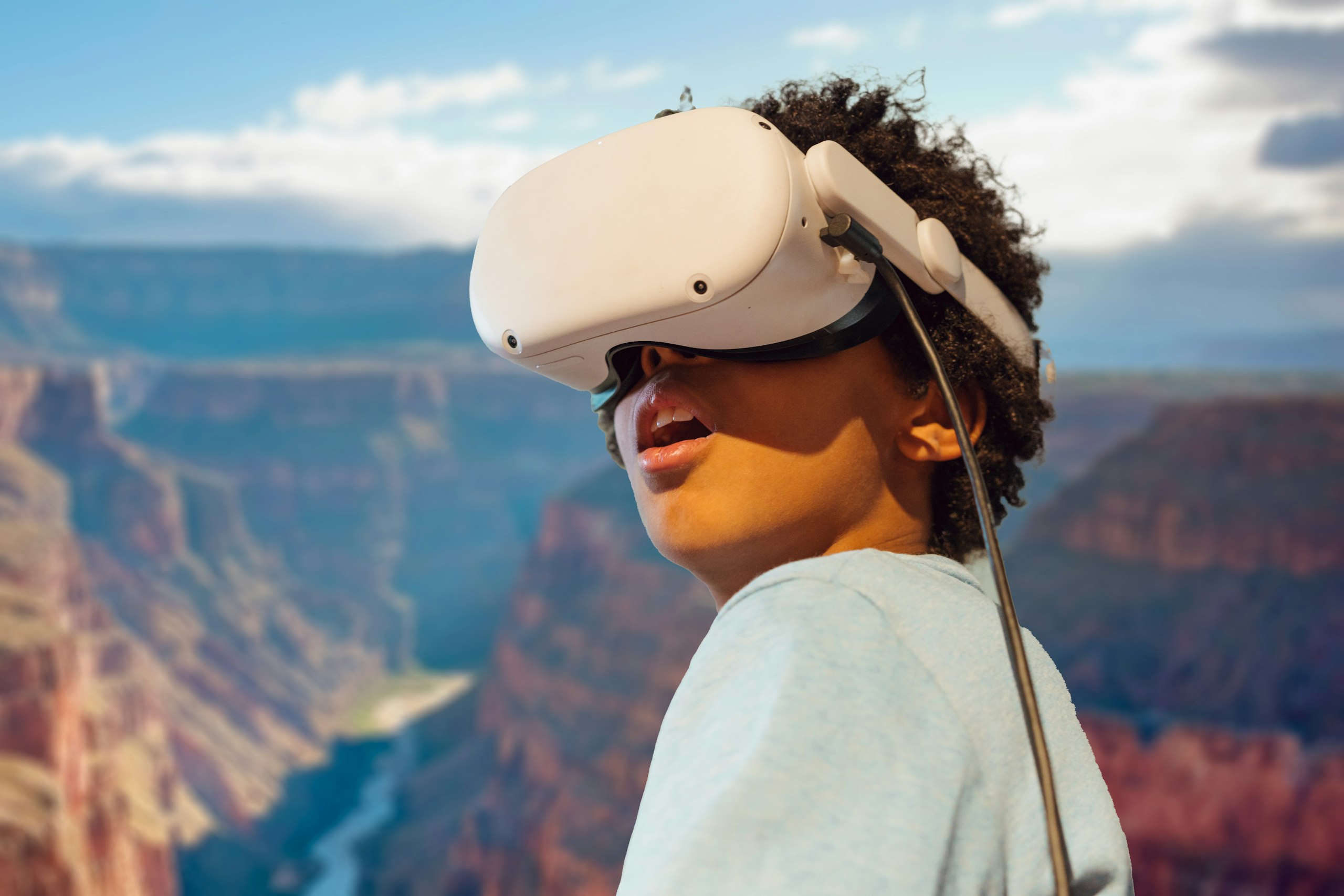 virtual reality uitstap met kind