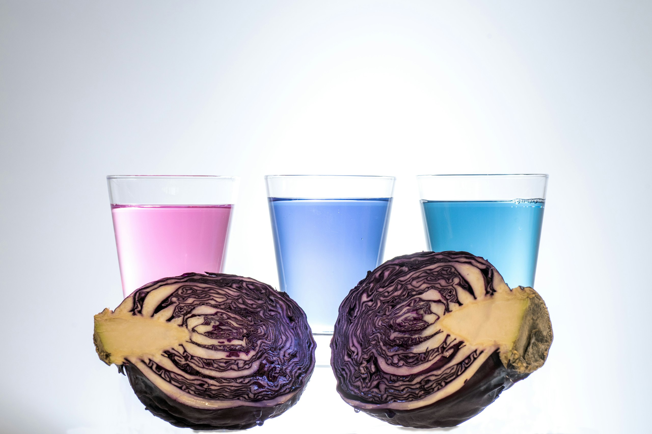 De kleur van rode kool