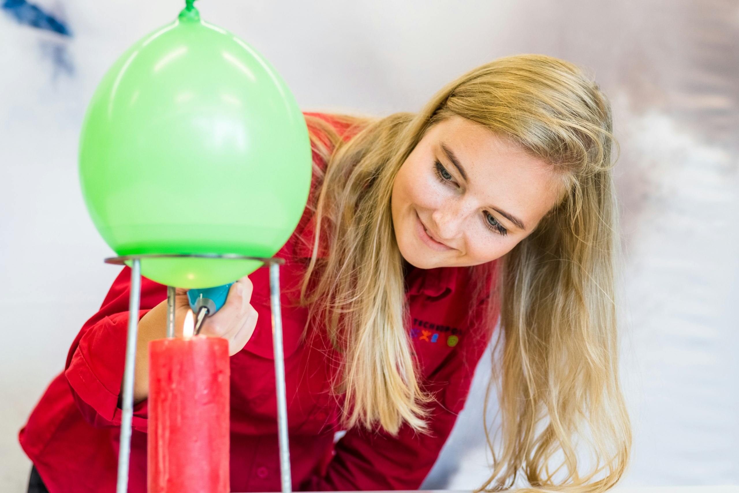 Spannende ballonnen vuur