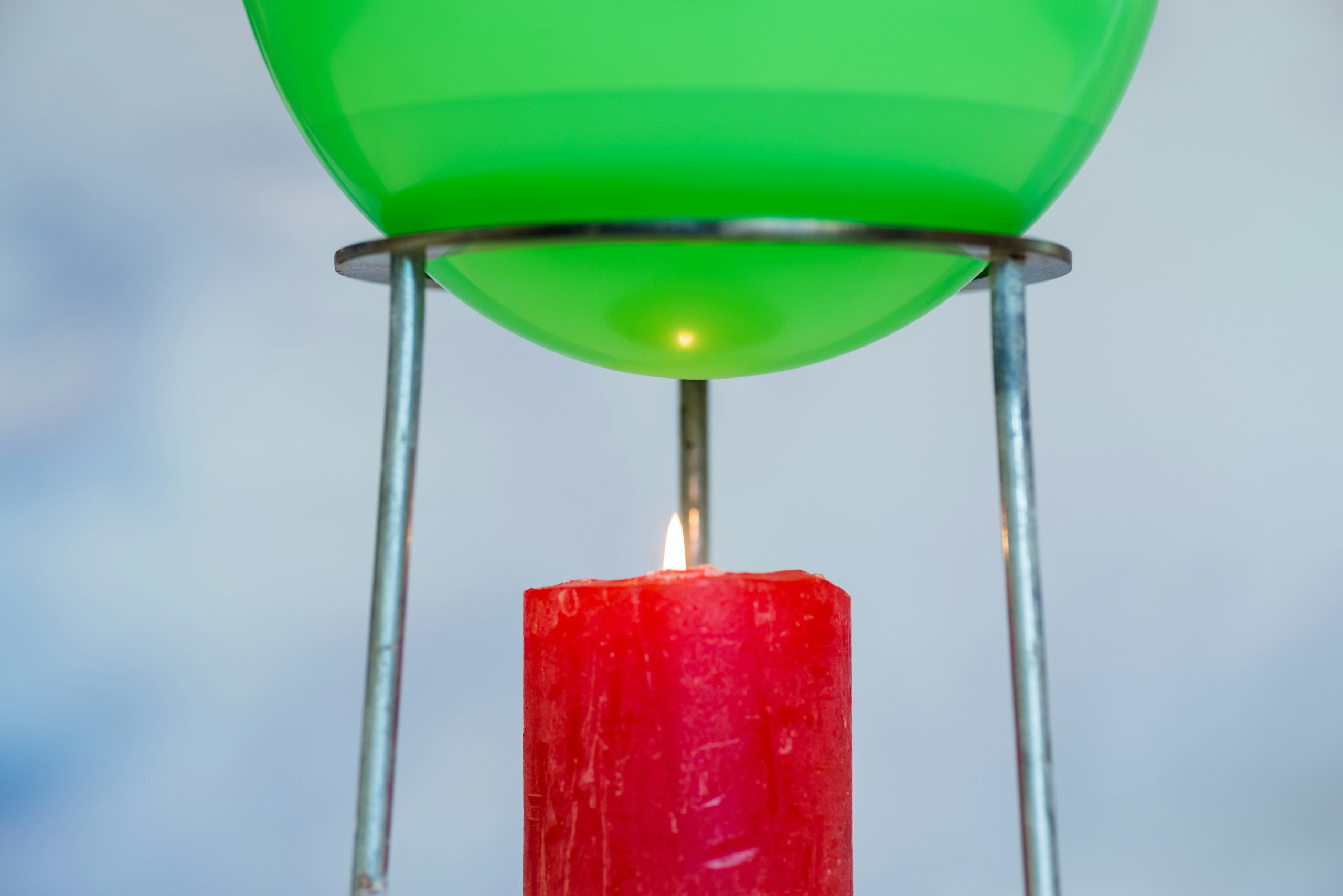 Spannende ballonnen vlam